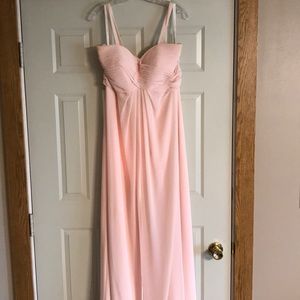 Bill Levkoff Blush Bridesmaid Dress